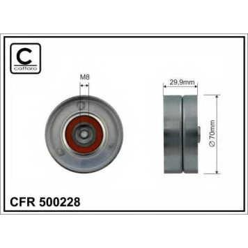 Натяжной ролик поликлинового ременя CAFFARO 500228