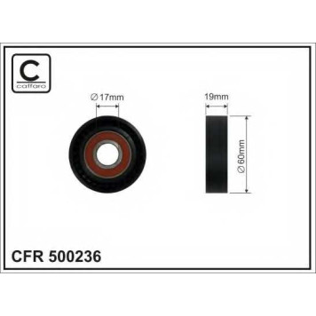 Натяжной ролик поликлинового ременя CAFFARO 500236