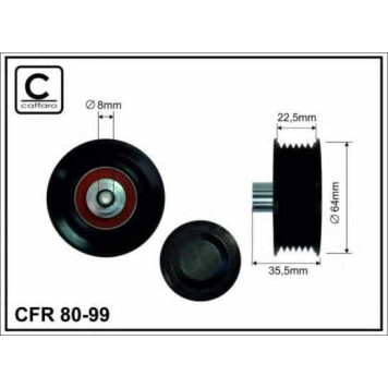 Паразитный / ведущий ролик поликлинового ременя CAFFARO 80-99