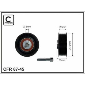 Паразитный / ведущий ролик поликлинового ременя CAFFARO 87-45