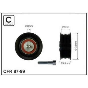 Натяжной ролик поликлинового ременя CAFFARO 87-99