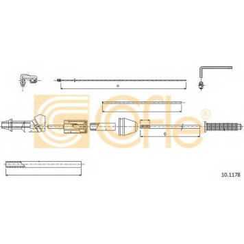Тросик газа COFLE 92.10.1178 / 10.1178