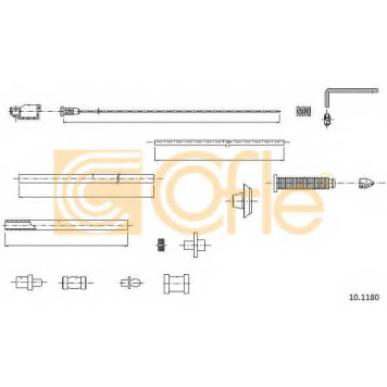 Тросик газа COFLE 92.10.1180 / 10.1180