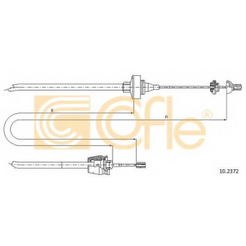Трос управления сцеплением COFLE 92.10.2372 / 10.2372