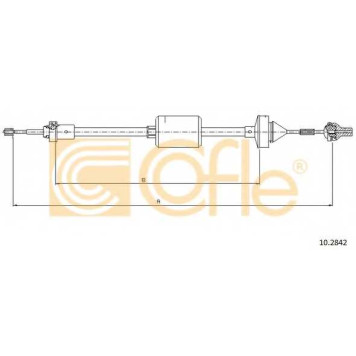Трос управления сцеплением COFLE 92.10.2842 / 10.2842