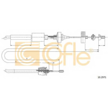 Трос управления сцеплением COFLE 92.10.2971 / 10.2971