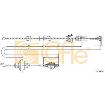 Трос управления сцеплением COFLE 92.10.3154 / 10.3154