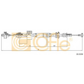 Трос управления сцеплением COFLE 92.10.3158 / 10.3158