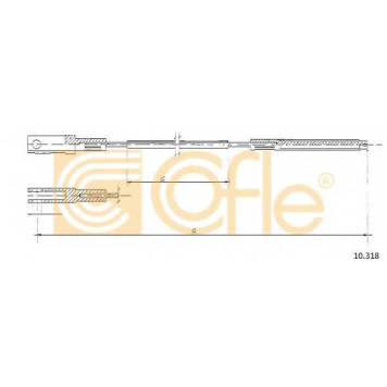 Трос управления сцеплением COFLE 92.10.318 / 10.318