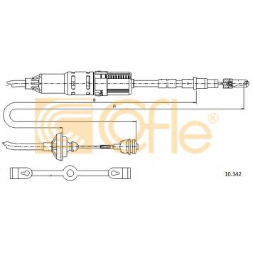 Трос управления сцеплением COFLE 92.10.342 / 10.342