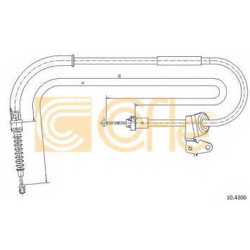 Трос стояночной тормозной системы COFLE 92.10.4300 / 10.4300