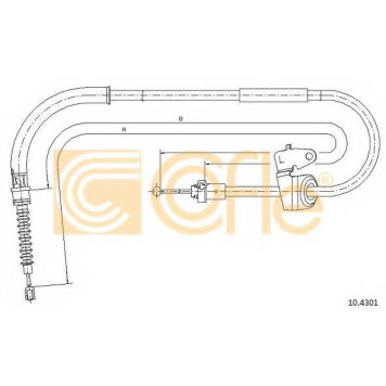 Трос стояночной тормозной системы COFLE 92.10.4301 / 10.4301