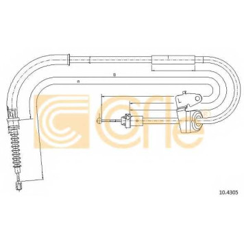 Трос стояночной тормозной системы COFLE 92.10.4305 / 10.4305