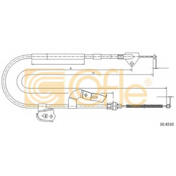 Трос стояночной тормозной системы COFLE 92.10.4510 / 10.4510
