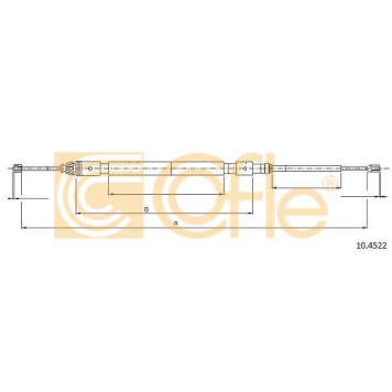 Трос стояночной тормозной системы COFLE 92.10.4522 / 10.4522