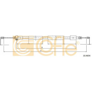 Трос стояночной тормозной системы COFLE 92.10.4654 / 10.4654