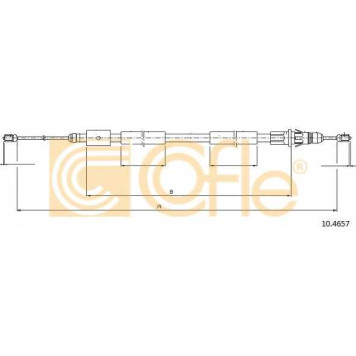 Трос стояночной тормозной системы COFLE 92.10.4657 / 10.4657