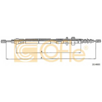 Трос стояночной тормозной системы COFLE 92.10.4683 / 10.4683