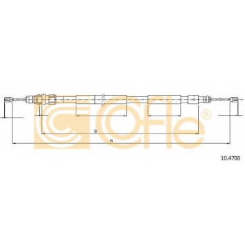 Трос стояночной тормозной системы COFLE 92.10.4708 / 10.4708