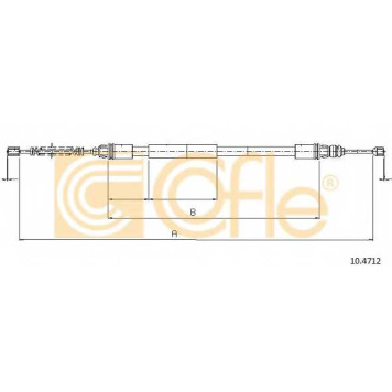 Трос стояночной тормозной системы COFLE 92.10.4712 / 10.4712