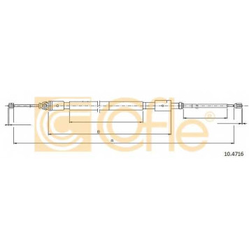 Трос стояночной тормозной системы COFLE 92.10.4716 / 10.4716