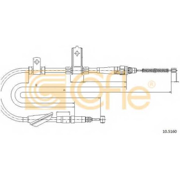Трос стояночной тормозной системы COFLE 92.10.5160 / 10.5160