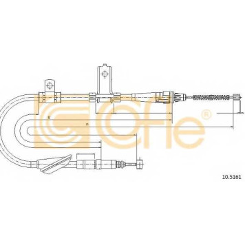 Трос стояночной тормозной системы COFLE 92.10.5161 / 10.5161