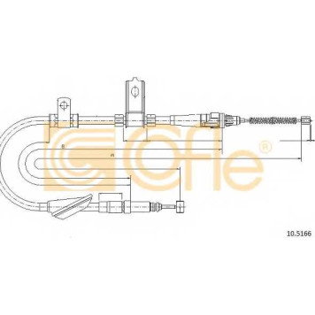 Трос стояночной тормозной системы COFLE 92.10.5166 / 10.5166