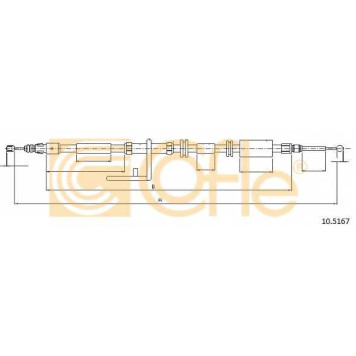 Трос стояночной тормозной системы COFLE 92.10.5167 / 10.5167