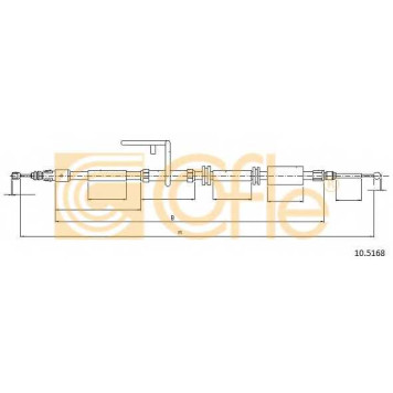 Трос стояночной тормозной системы COFLE 92.10.5168 / 10.5168