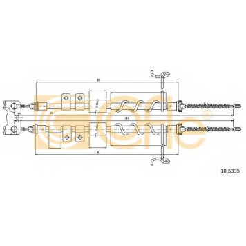 Трос стояночной тормозной системы COFLE 92.10.5335 / 10.5335