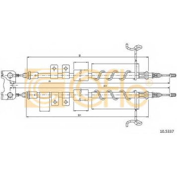 Трос стояночной тормозной системы COFLE 92.10.5337 / 10.5337