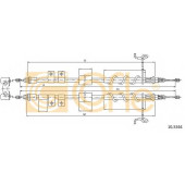 Трос стояночной тормозной системы COFLE 92.10.5344 / 10.5344