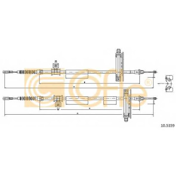 Трос стояночной тормозной системы COFLE 92.10.5359 / 10.5359