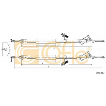 Трос стояночной тормозной системы COFLE 92.10.5367 / 10.5367
