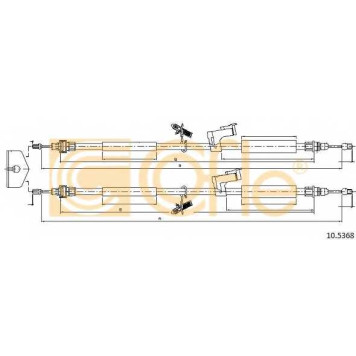 Трос стояночной тормозной системы COFLE 92.10.5368 / 10.5368