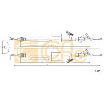 Трос стояночной тормозной системы COFLE 92.10.5371 / 10.5371