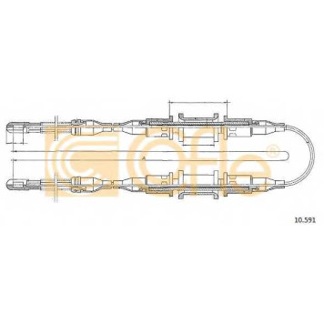 Трос стояночной тормозной системы COFLE 92.10.591 / 10.591