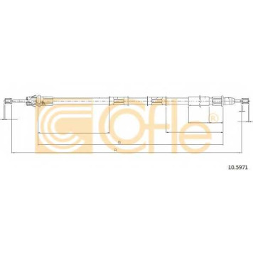 Трос стояночной тормозной системы COFLE 92.10.5971 / 10.5971