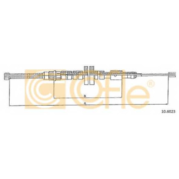 Трос стояночной тормозной системы COFLE 92.10.6023 / 10.6023