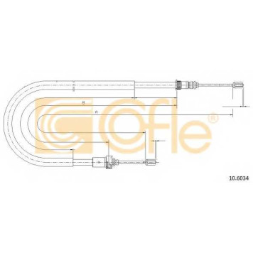 Трос стояночной тормозной системы COFLE 92.10.6034 / 10.6034