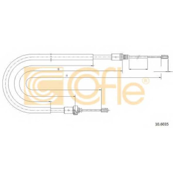Трос стояночной тормозной системы COFLE 92.10.6035 / 10.6035