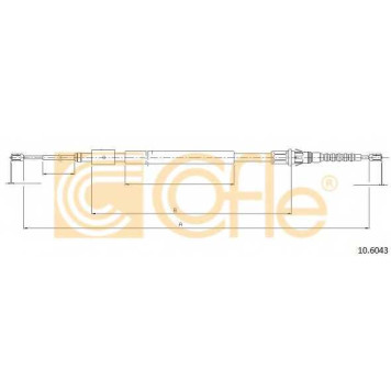 Трос стояночной тормозной системы COFLE 92.10.6043 / 10.6043