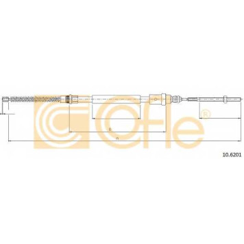 Трос стояночной тормозной системы COFLE 92.10.6201 / 10.6201