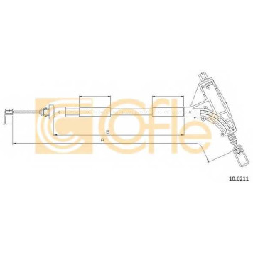 Трос стояночной тормозной системы COFLE 92.10.6211 / 10.6211