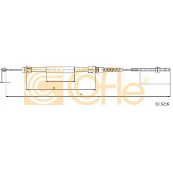 Трос стояночной тормозной системы COFLE 92.10.6216 / 10.6216