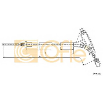 Трос стояночной тормозной системы COFLE 92.10.6222 / 10.6222