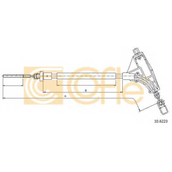 Трос стояночной тормозной системы COFLE 92.10.6223 / 10.6223