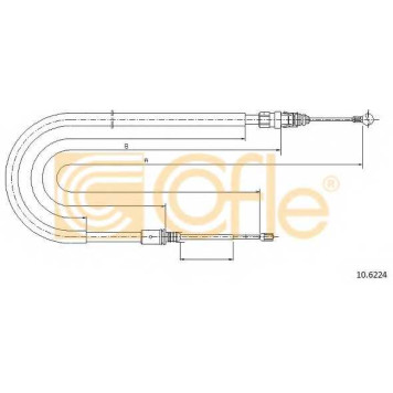 Трос стояночной тормозной системы COFLE 92.10.6224 / 10.6224