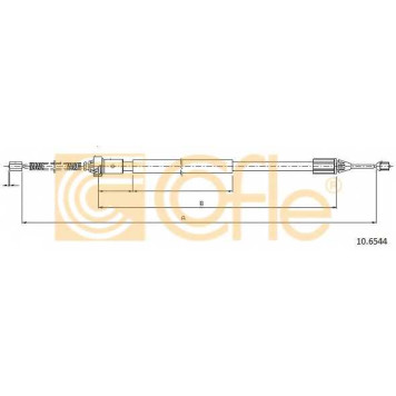 Трос стояночной тормозной системы COFLE 92.10.6544 / 10.6544